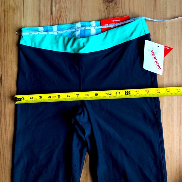 NEW XERSION Capri Legging Pants Small Navy Workout - Picture 8 of 14